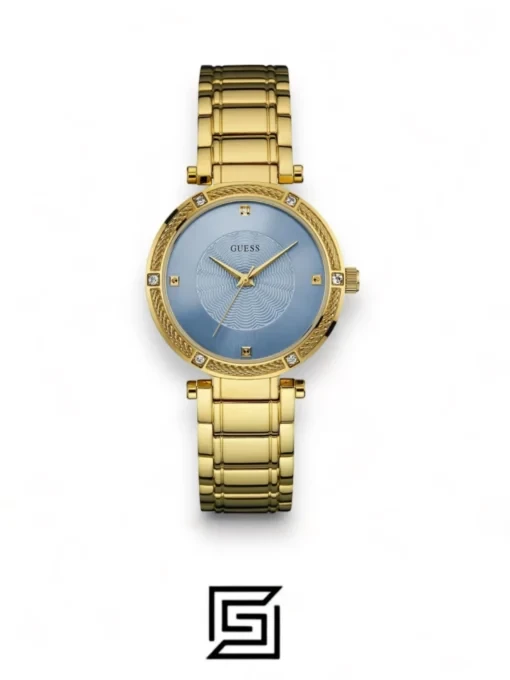 original-watches GUESS Dressy Gold-tone Blue Dial – W0695L2